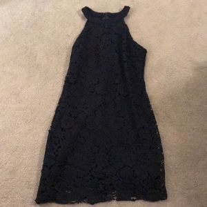 Lulus navy floral lace dress